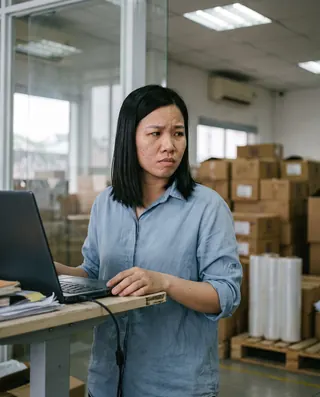 Linh, 31, sales planner at a packaging distributor. AI-generated portrait.